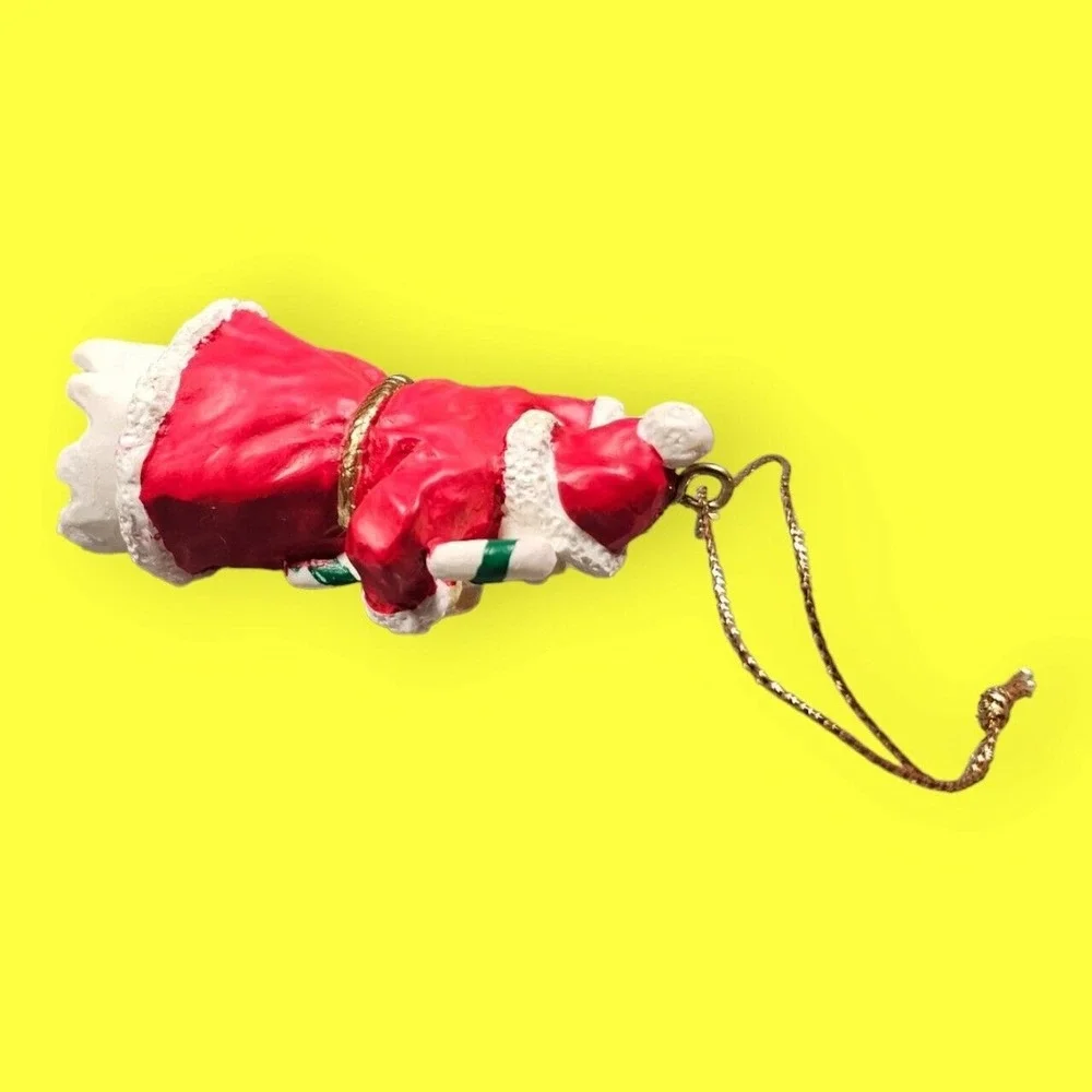 Avon Icicle Fun Ornament Santa with Candy Cane 6.5 in 1995‎ NIB